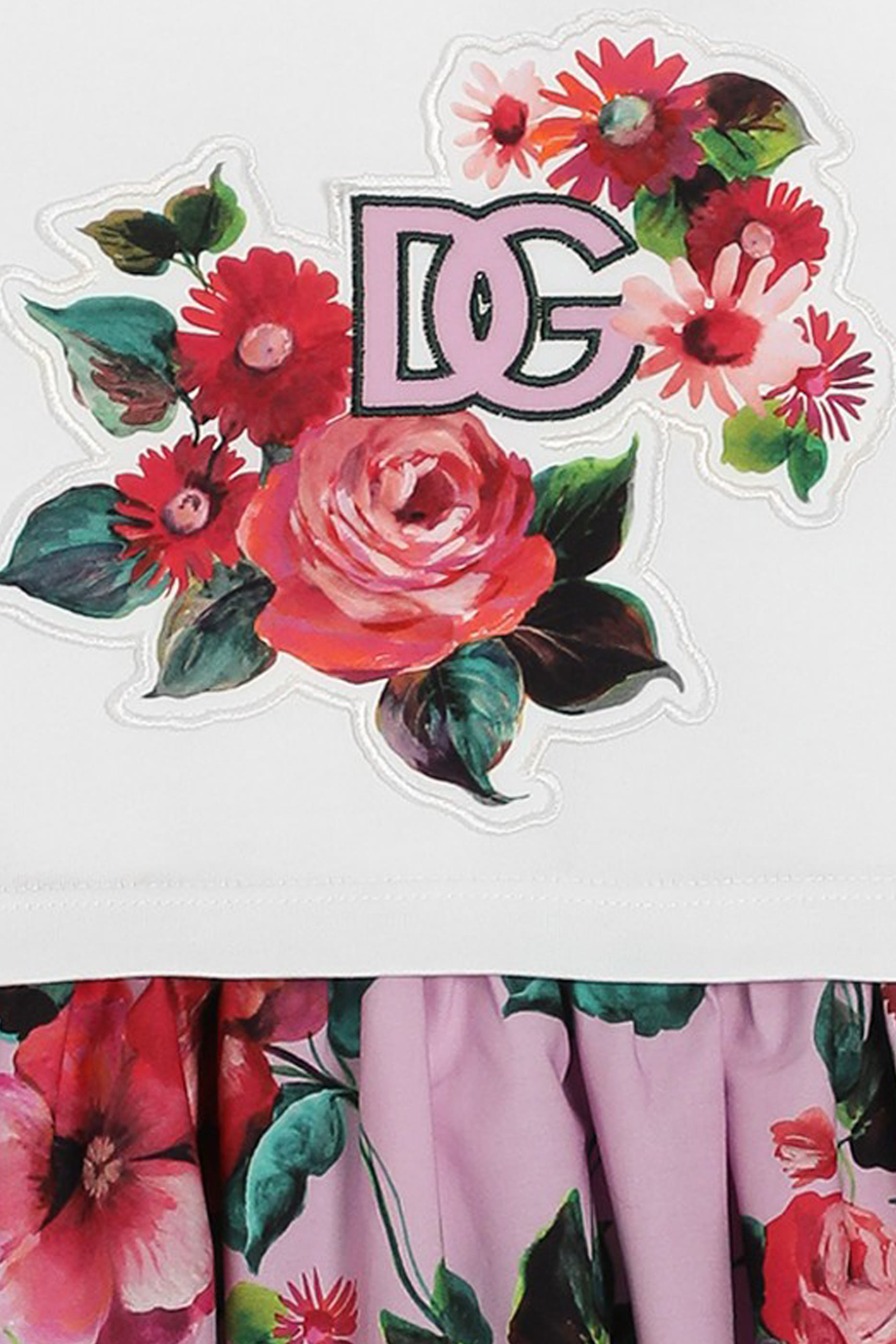 فستان بطبعات بوبلين وجيرسيه للأطفال