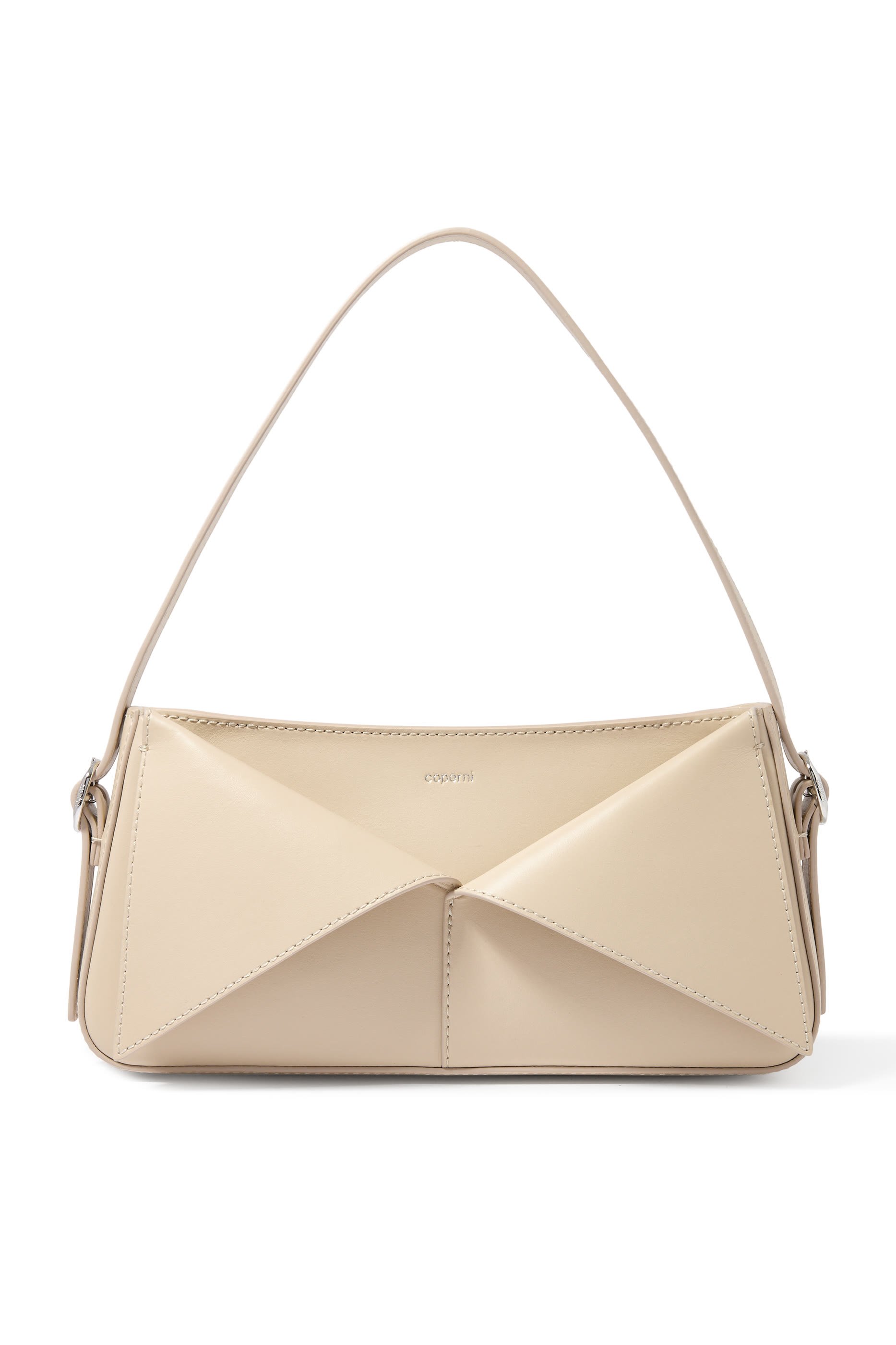 حقيبة كتف بشعار الماركة جلد