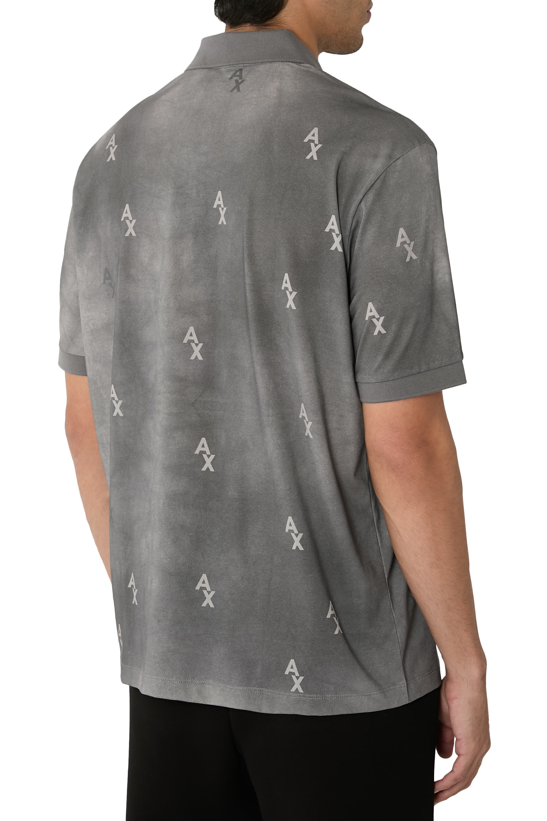 قميص بولو بطبعة مظللة