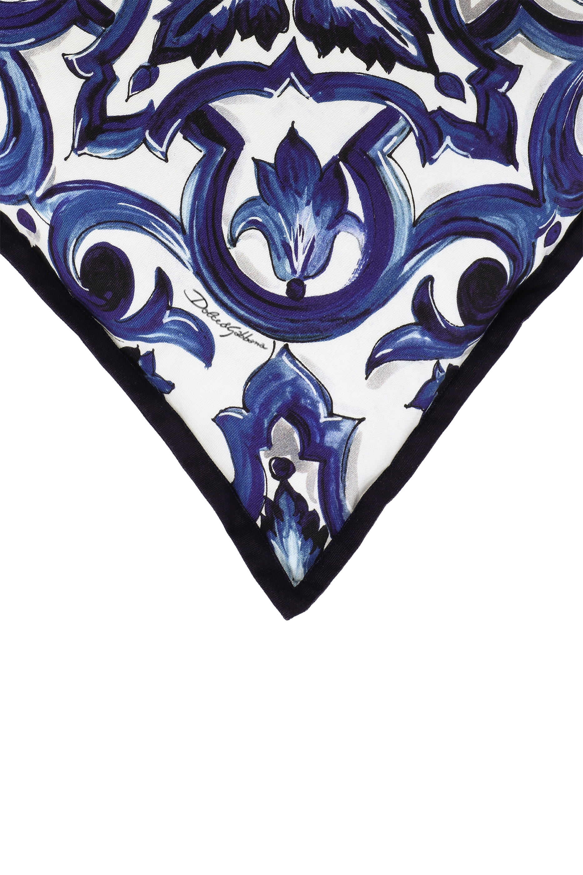 وسادة صغيرة بنقشة بلو ميديتيرانيو قماش قنب