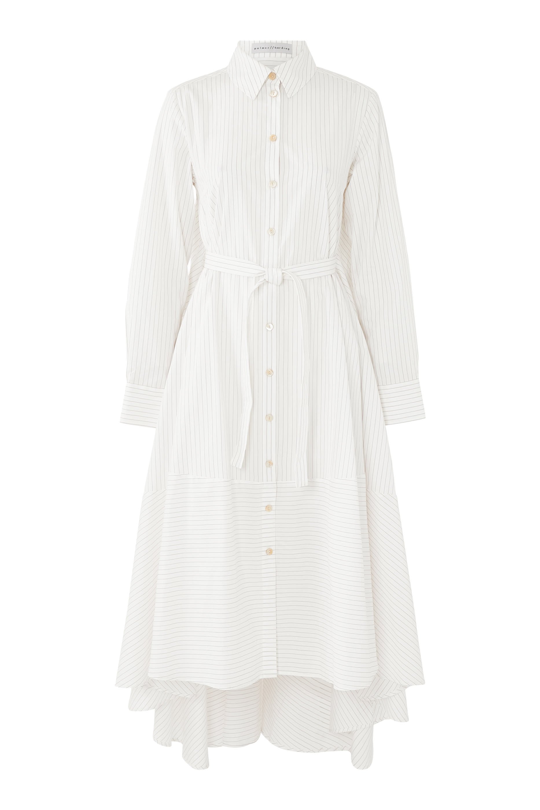 فستان رام  بتصميم قميص مخطط