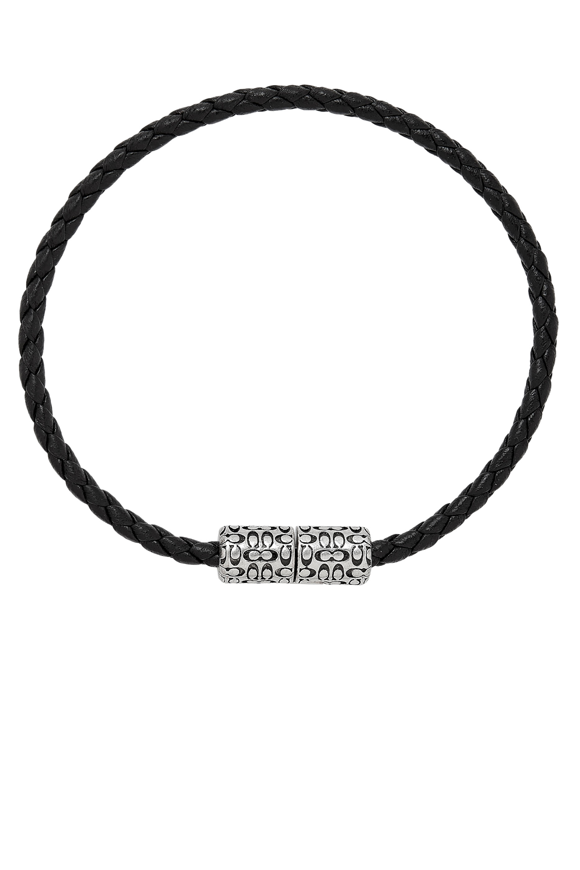 سوار بحلية شعار C مبطنة جلد