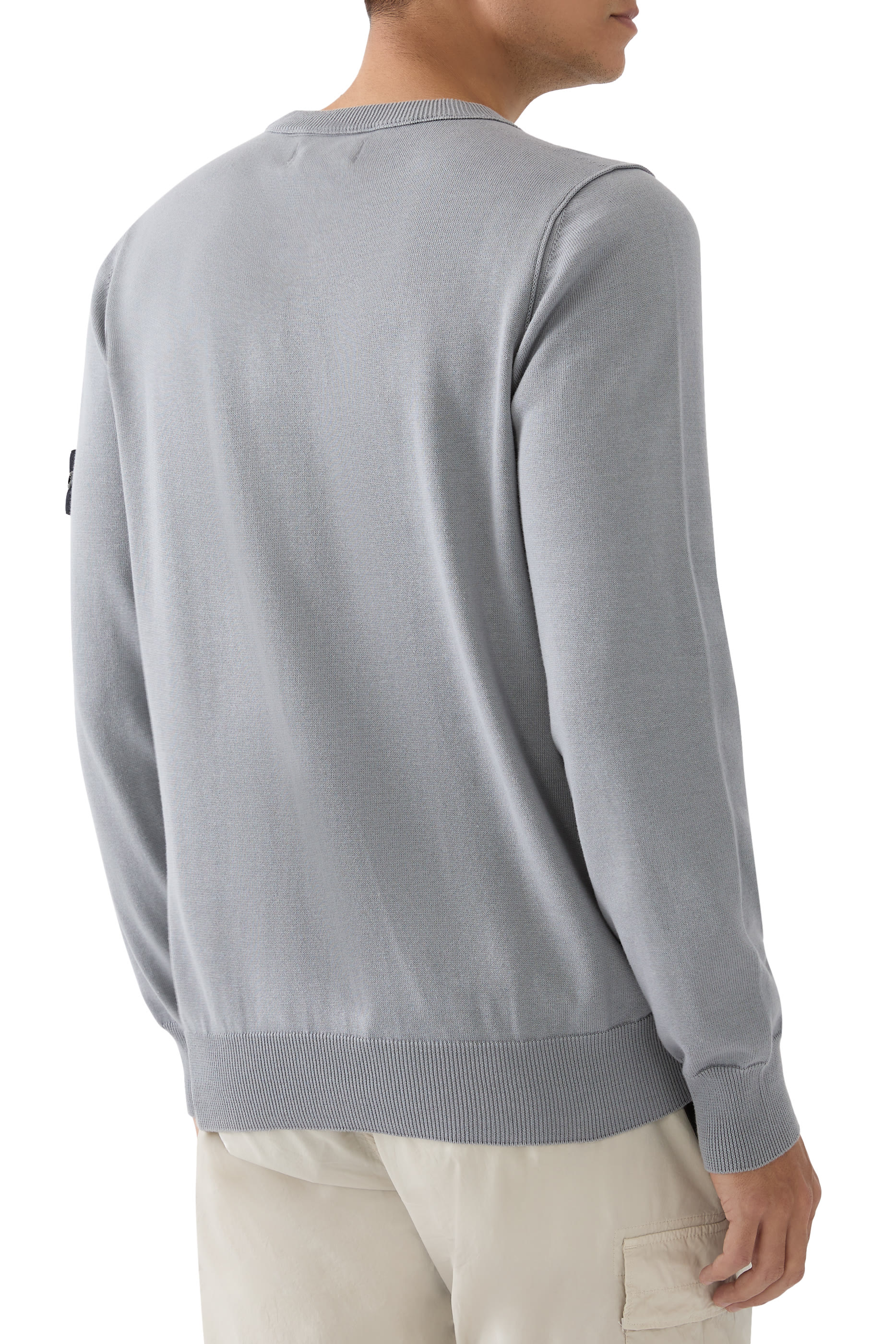 سويت شيرت بياقة ضيقة قطن وصوف