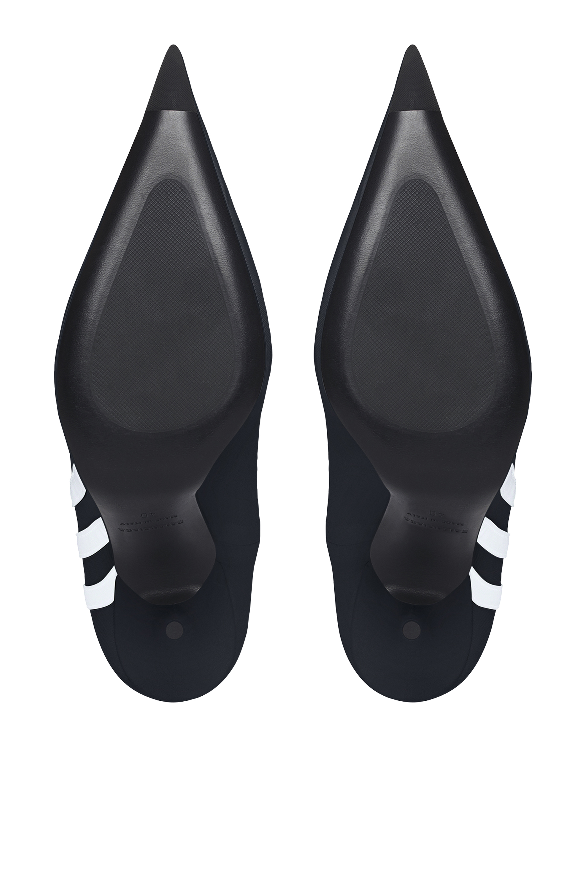 بوت بالنسياغا/أديداس سبانكس بمقدمة مدببة وكعب عالي مقاس 110 مم