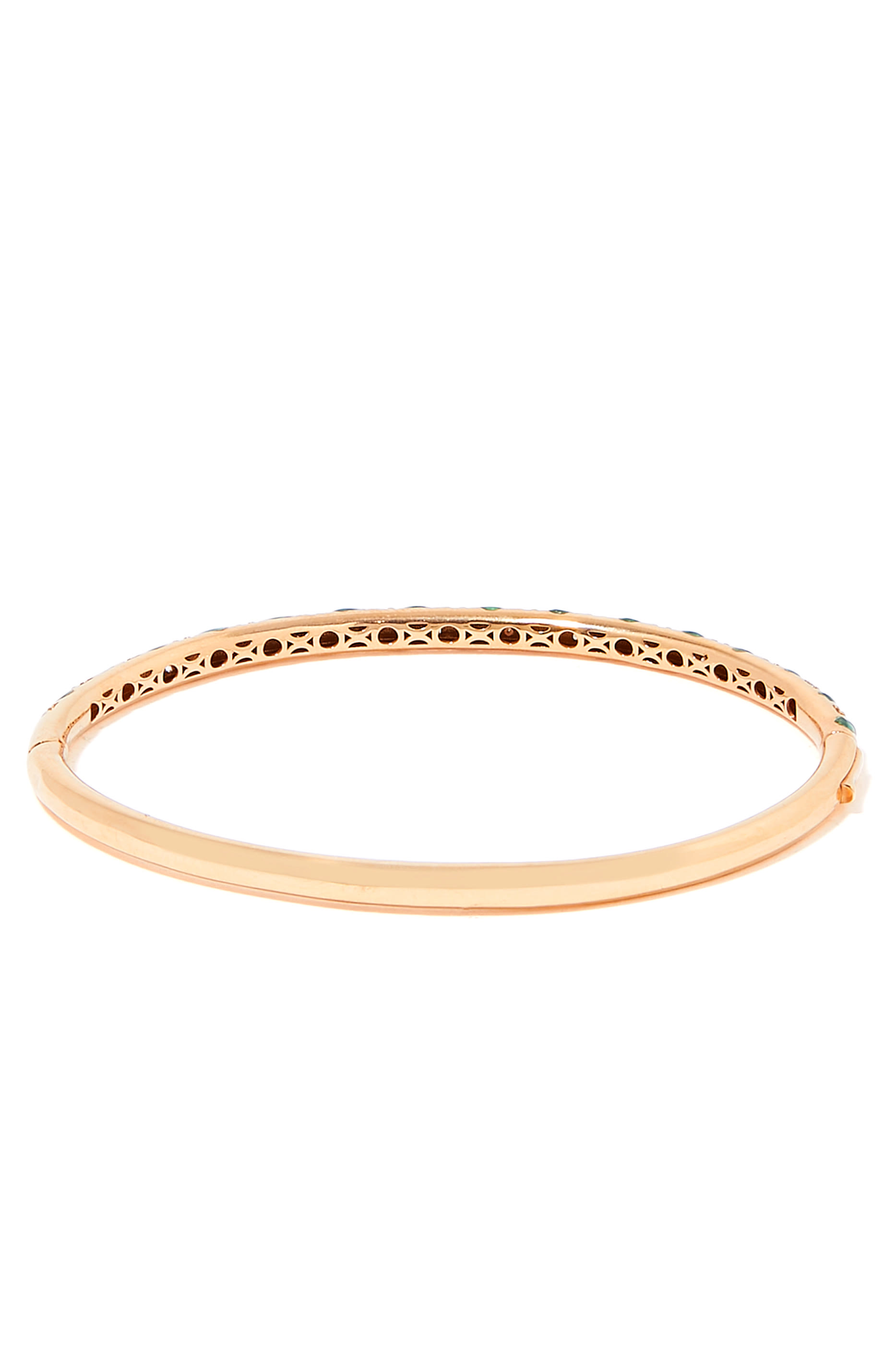 سوار تورنيدو مرصع بالماس وعرق لؤلؤ أخضر ذهب وردي عيار 18