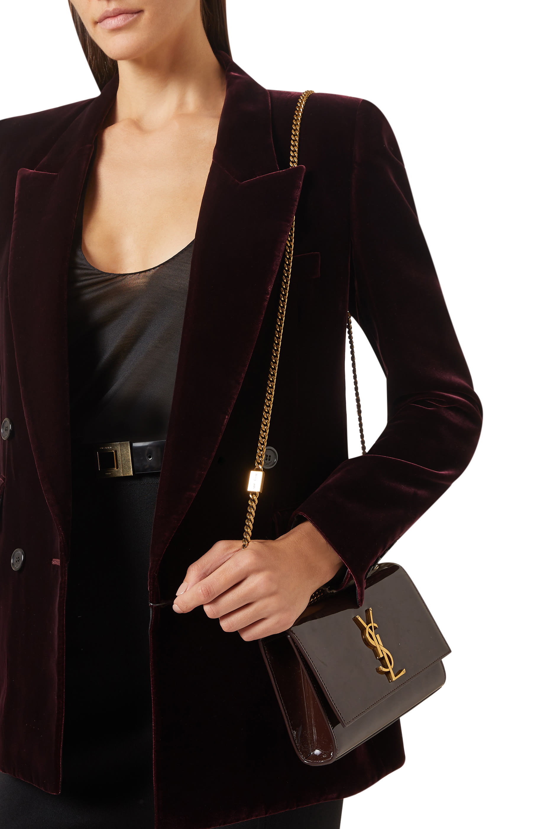 حقيبة كايت صغيرة جلد لامع