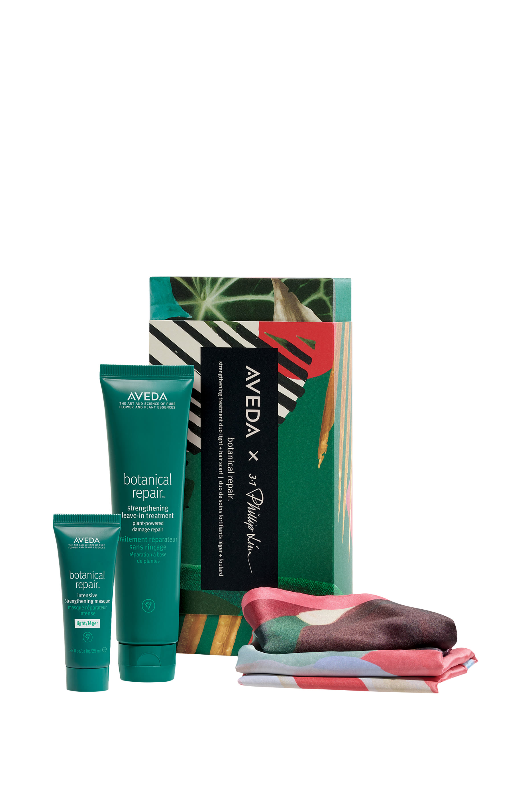 مجموعة ثنائية بوتانيكال ريبير علاجية لتقوية الشعر مع وشاح للشعر، 3 قطع