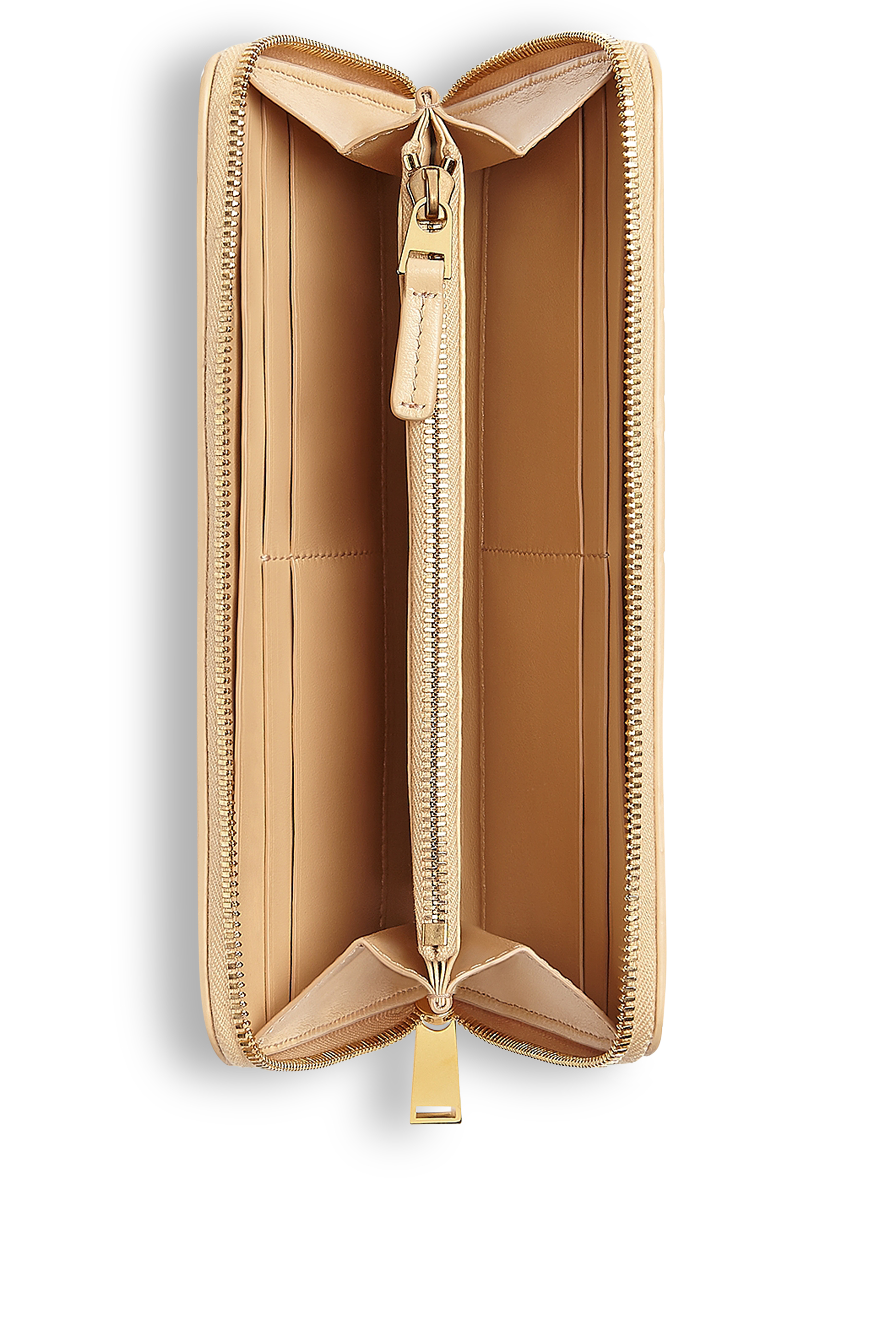 محفظة بسحّاب محيط وتصميم مجدول