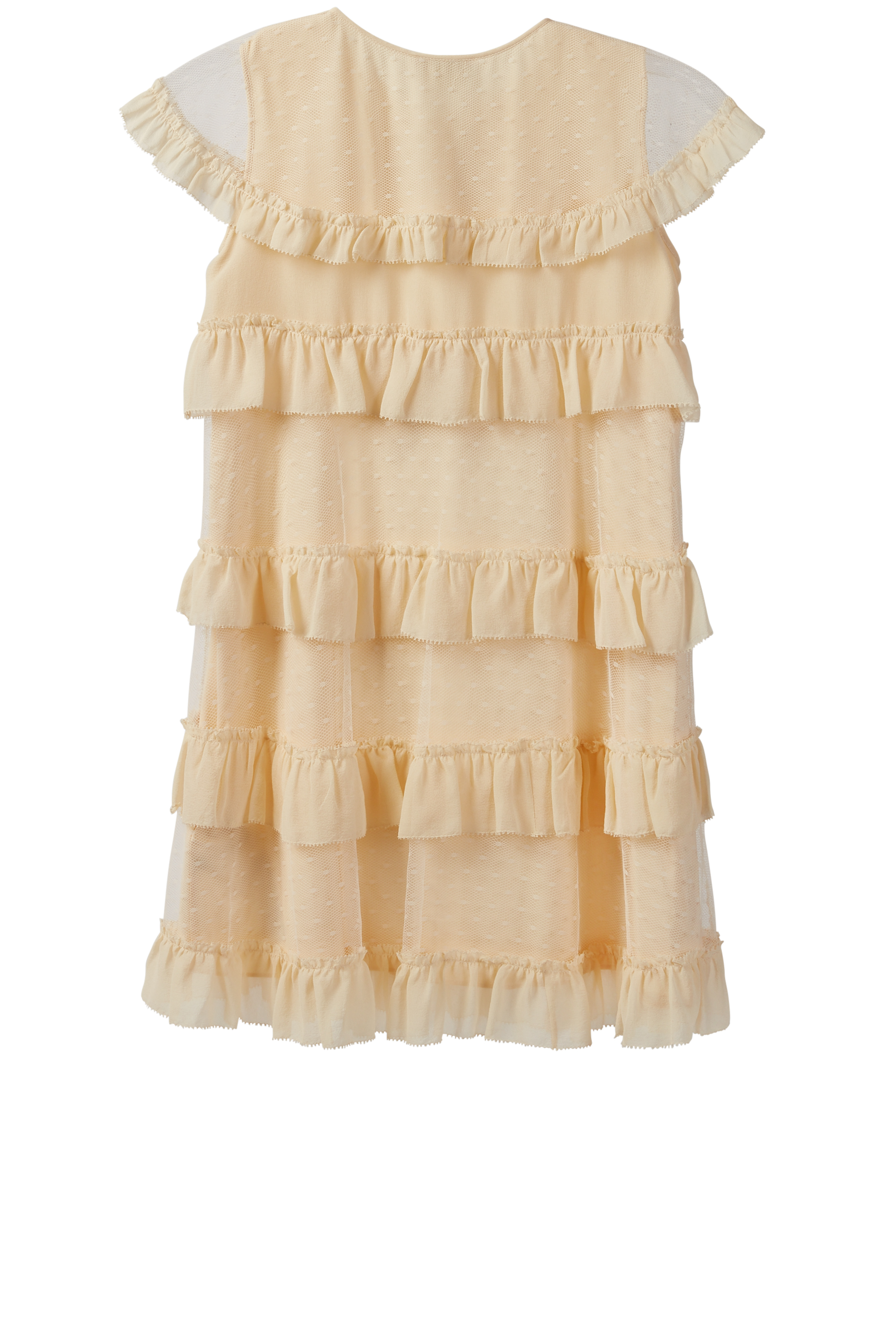 فستان بطبقات ورقعة على شكل عقدة 