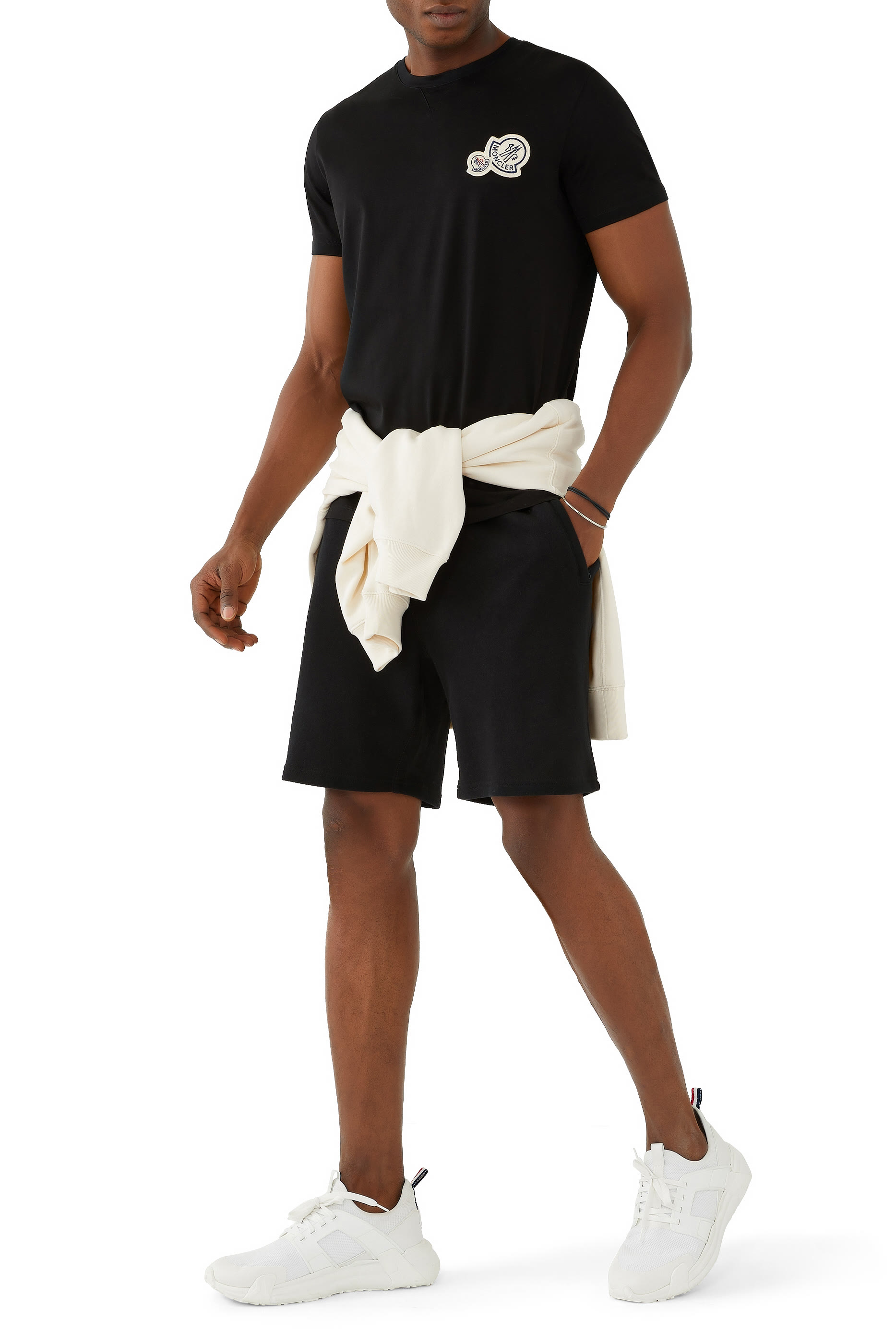 تيشيرت قطن بشعار الماركة مزدوج